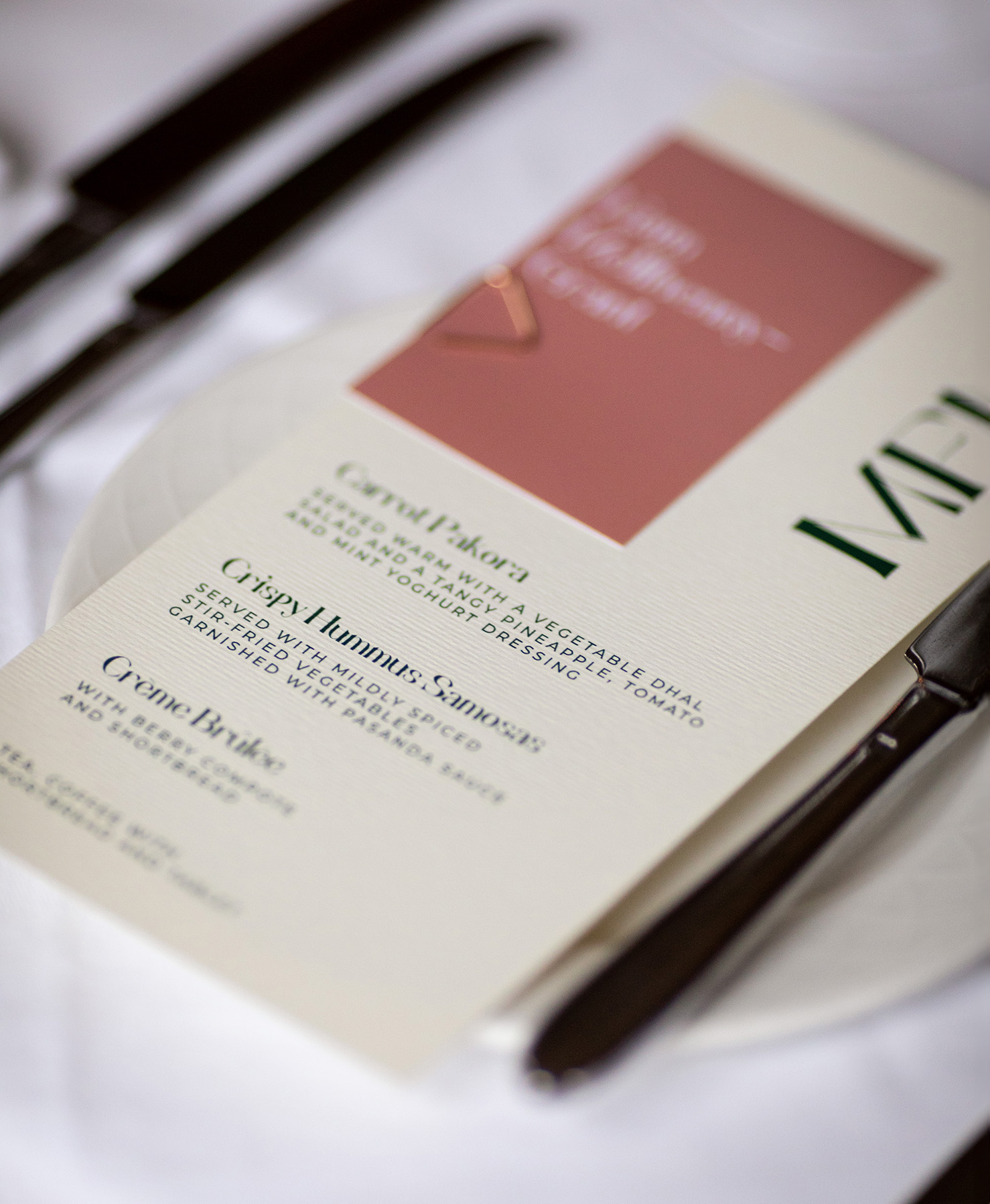 Wedding Menu 	© Matti Kremer